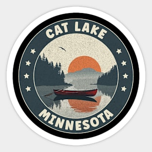 Cat Lake Minnesota Sunset Sticker